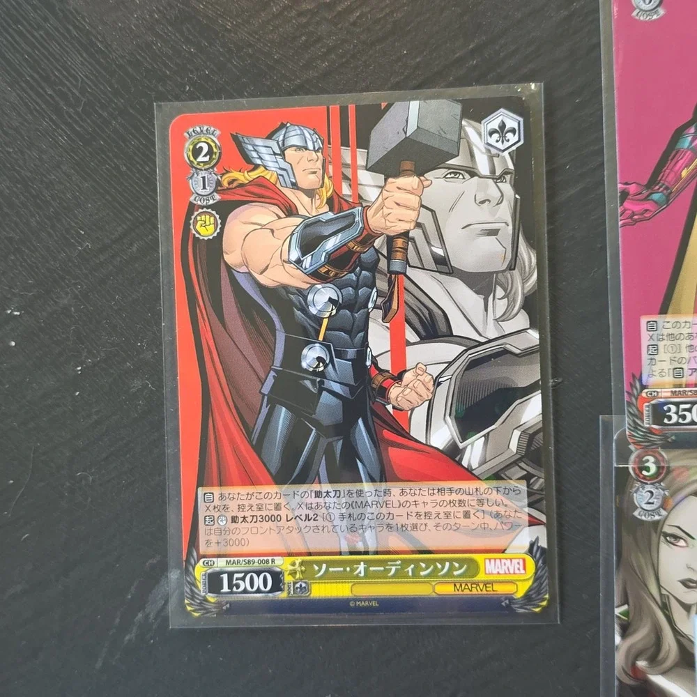 Marvel Weiss Schwarz Japanese Card Lot 21 Holos Penny Sleeved & Base Stack